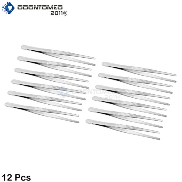 12 Thumb Dressing Forceps 6" Serrated Surgical Veterinary Instruments Economy