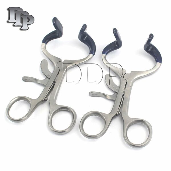 2 Molt Mouth Gag Blue 4.5" Dental Surgical Instrument with Silicone