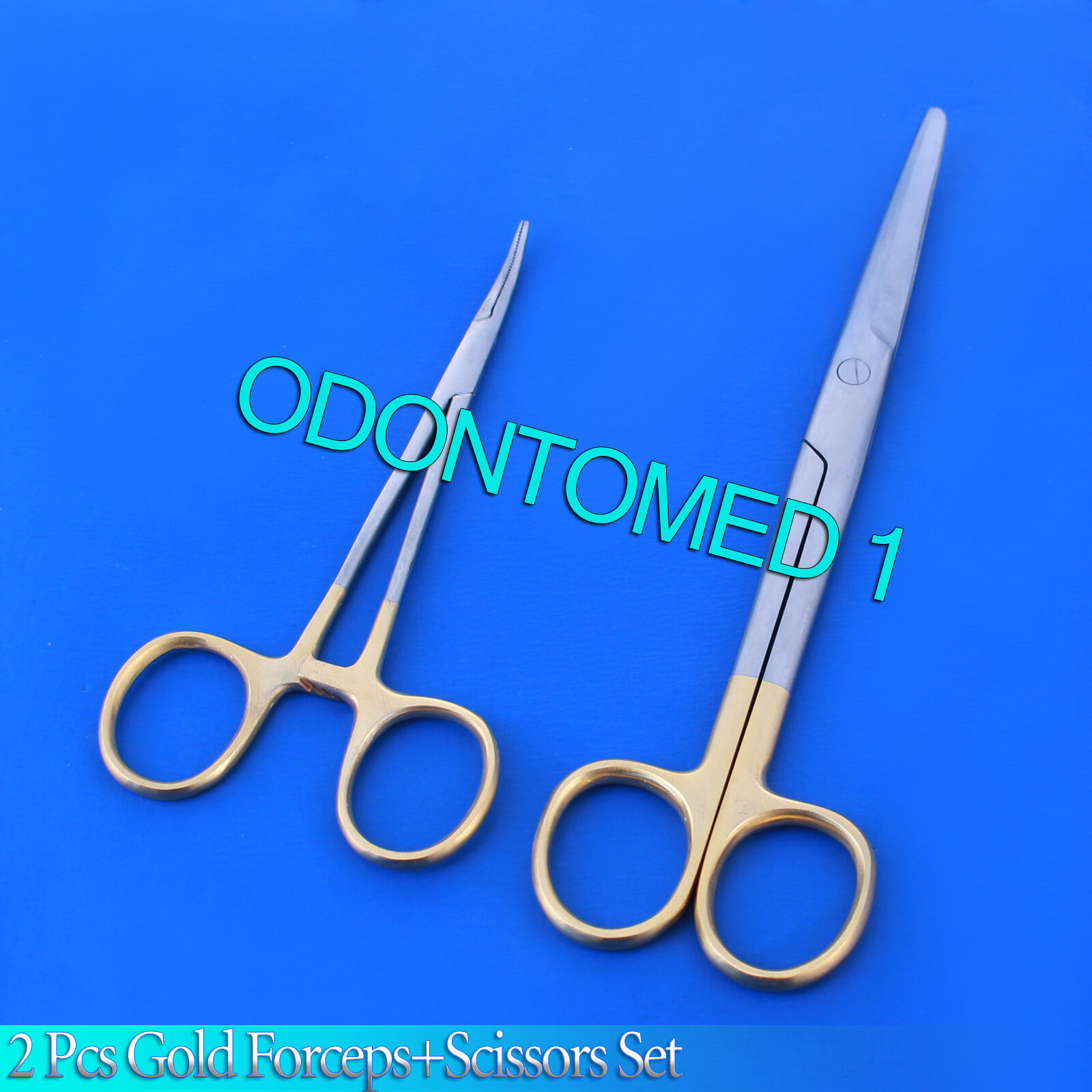 2-PCS-GOLD-HANDLE-SUTURE-KIT-MOSQUITO-FORCEPS-CVD-MAYO-SCISSORS-CVD-134297312930