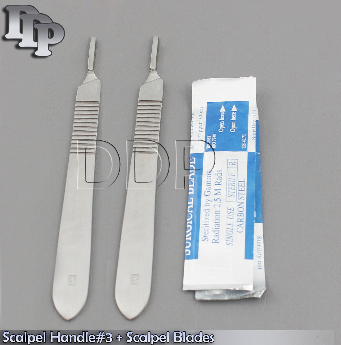 2-SCALPEL-KNIFE-HANDLE-3-20-STERILE-SURGICAL-BLADE-12-371774948440