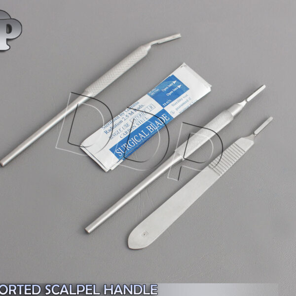 3 ASSORTED SCALPEL HANDLE #3 +10 STERILE SURGICAL SCALPEL BLADES #11