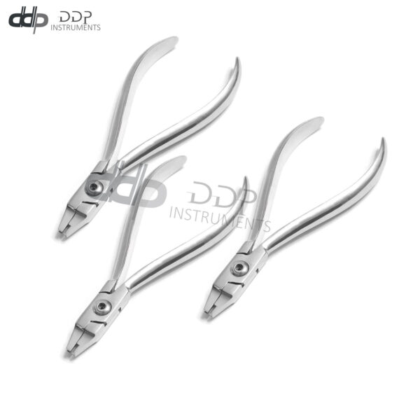 3 Pcs Ball Hook Crimping Plier Stainless Steel Orthodontic Dental Pliers