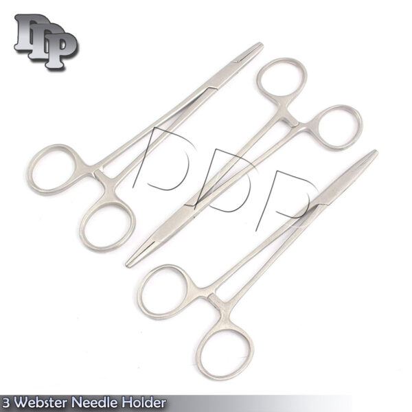 3 Webster Needle Holder 4.75'' Surgical Dental Vet Instruments