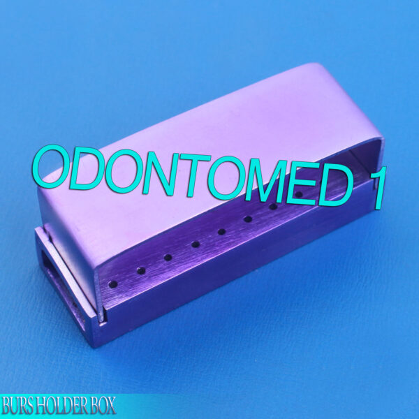 30 Holes Opening Dental Burs Holder Aluminum Endo Box Purple DN-2082
