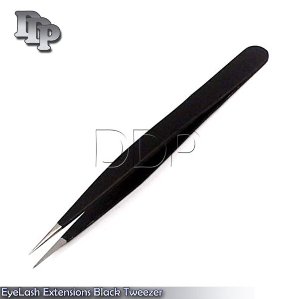 Eyebrow Tweezers 3.5'' Professional Quality Black Color Pointed Tips Brand New