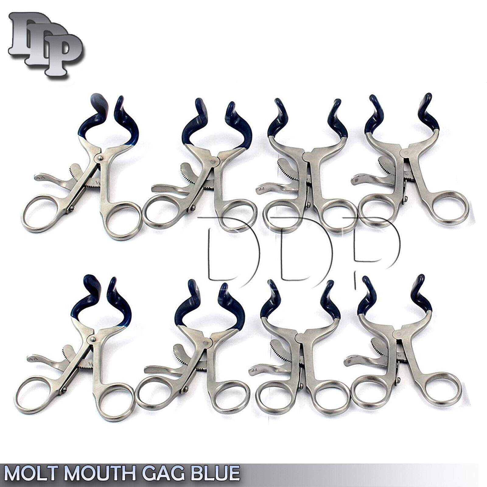 8-Pieces-Of-MOLT-MOUTH-GAG-55-With-Blue-Silicone-Rubber-Tip-Instruments-111145578970