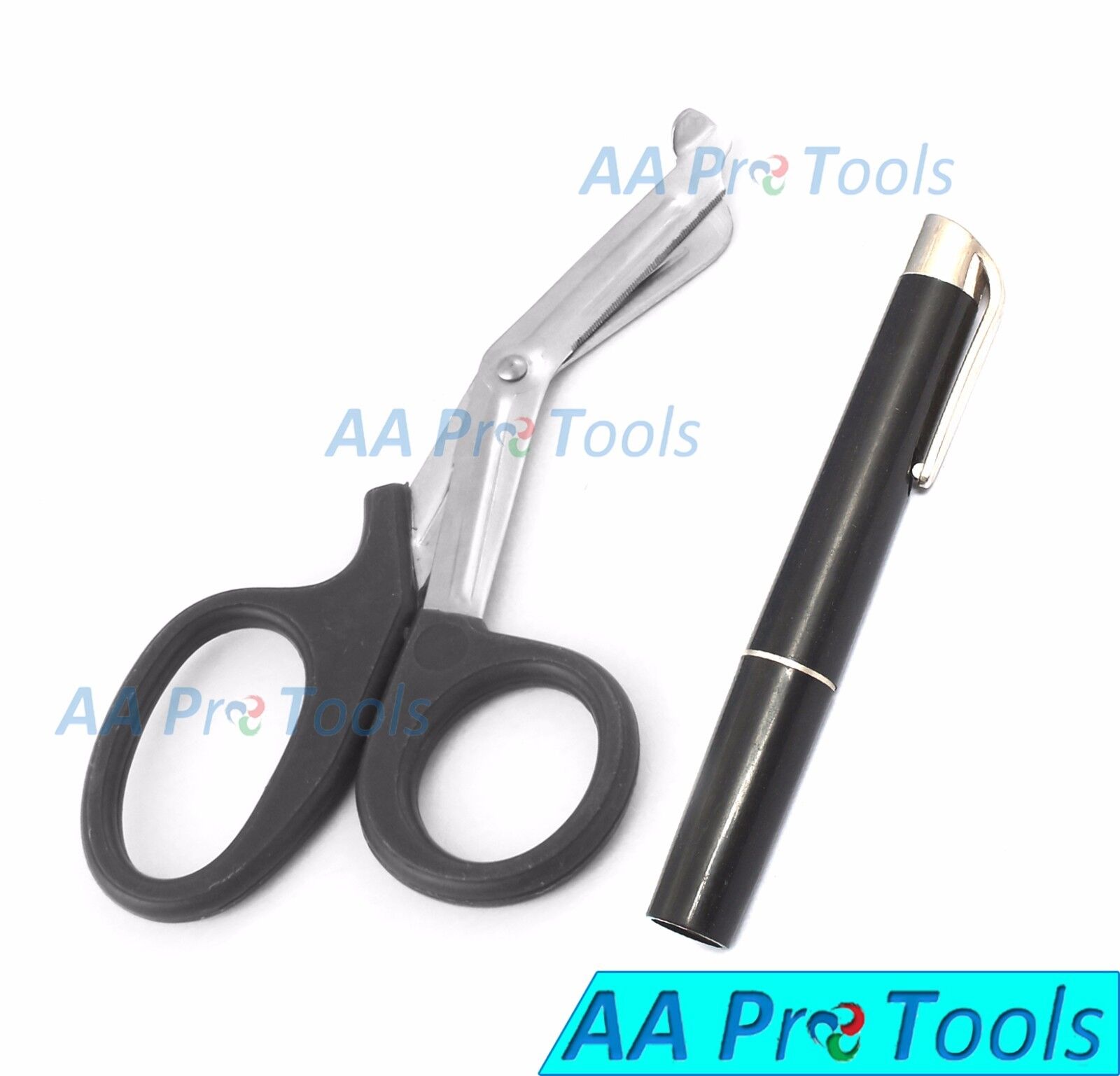AA-Pro-Black-Trauma-Paramedic-Shears-Scissors-75-Led-Reusable-Penlight-Pupi-252914383510