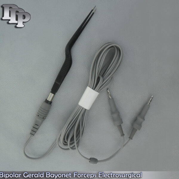Bipolar Gerald Bayonet Forceps 18cm Non Stick ReUsable Electrosurgical El-003