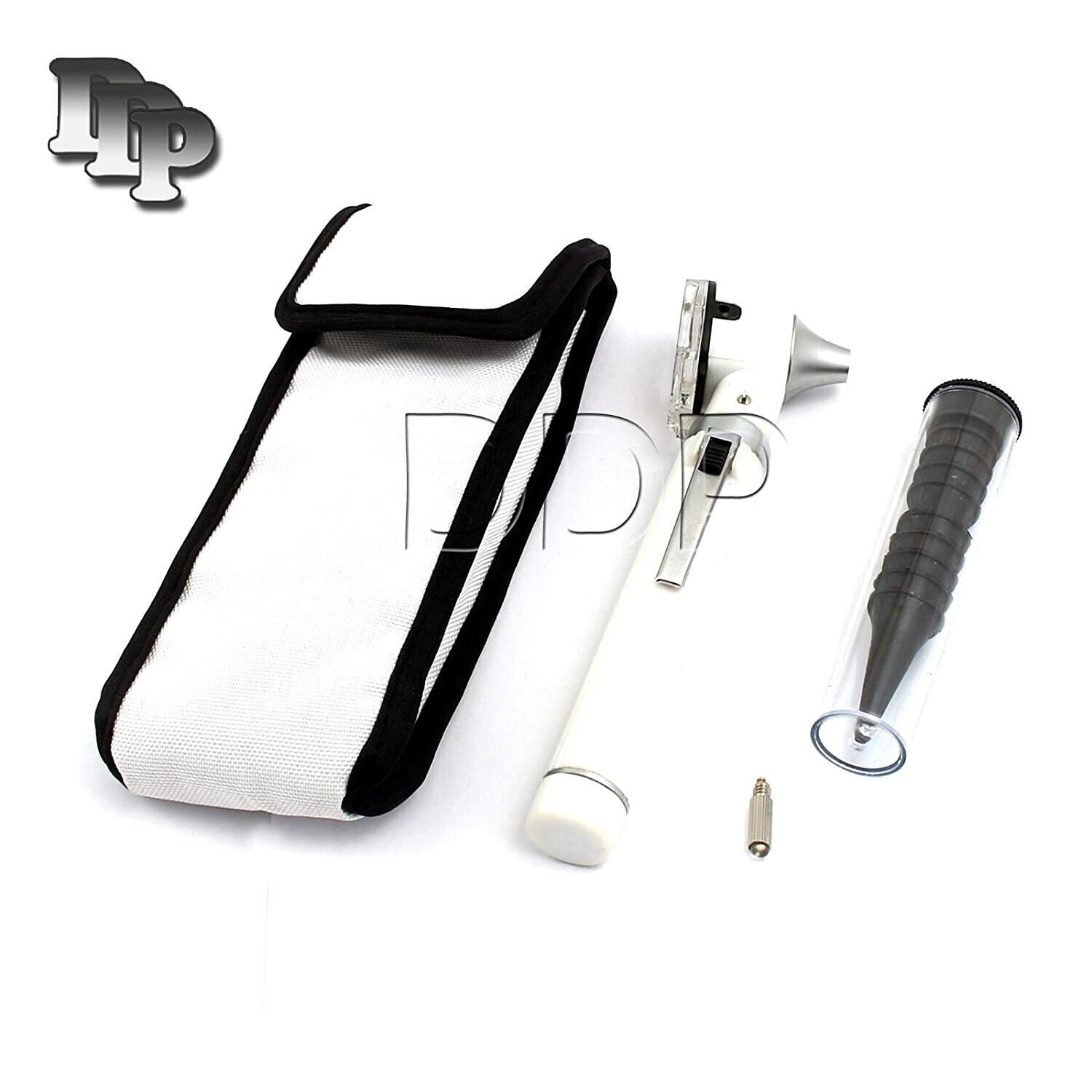 FIBER-Optic-Otoscope-Examination-LED-Diagnostic-ENT-SET-Kit-WHITE-371225426220