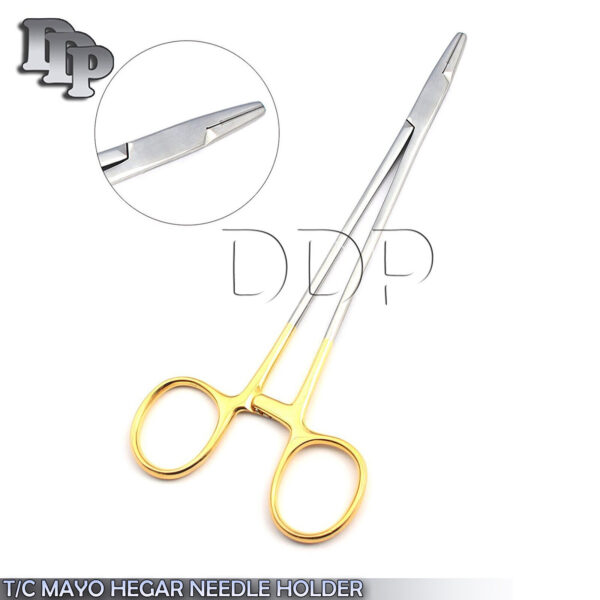 GERMAN DELICATE T/C MAYO HEGAR NEEDLE HOLDER DRIVER 6" W/TUNGSTEN CARBIDE INSERT