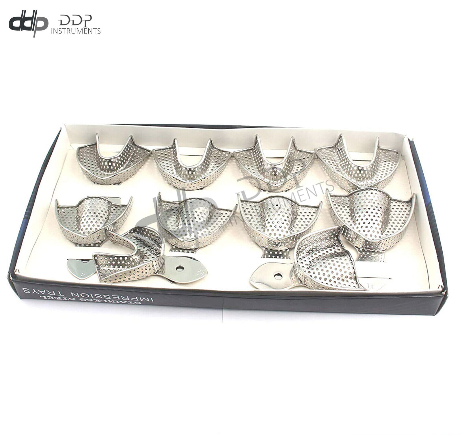GERMAN-Dental-Stainless-Steel-Perforated-Regular-Impression-Trays-Set-of-10-132524959900