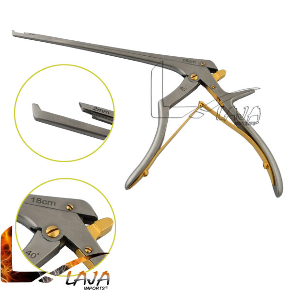 Kerrison Cervical Rongeurs 18cm Upward Cutting at 40 Degree  2mm Bite Orthopedic OP-040