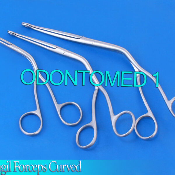 NEW O.R GRADE 3 PIECE MAGIL CURVED BENT INTUBATING CLAMPS FORCEPS