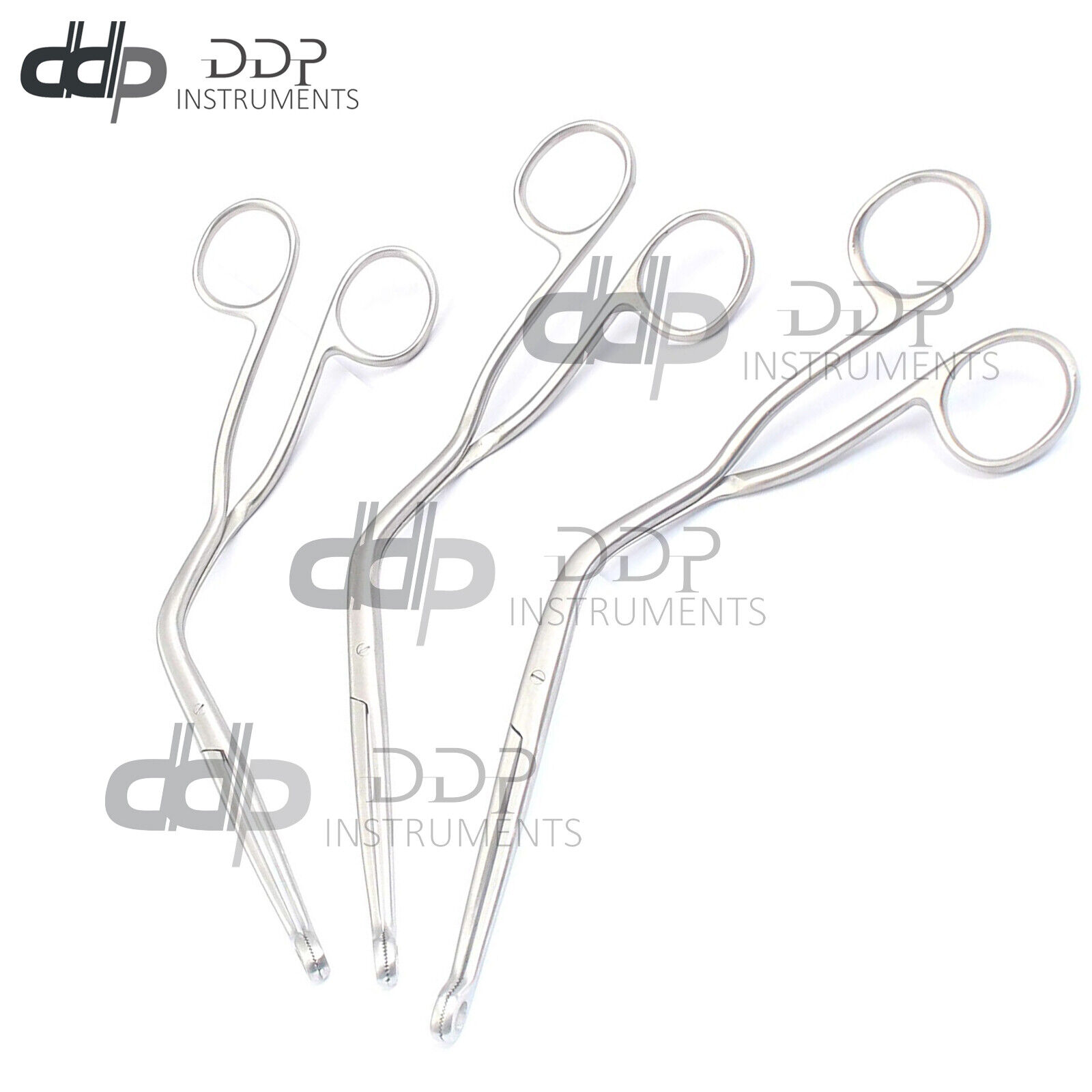 NEW-OR-GRADE-3-PIECE-MAGIL-CURVED-BENT-INTUBATING-CLAMPS-FORCEPS-371341889610