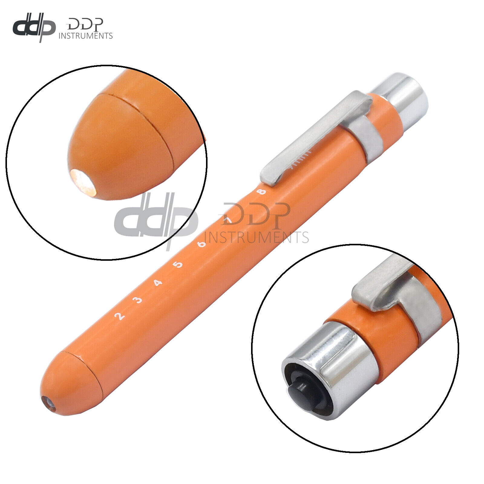 Orange-Reusable-Nurse-Penlight-Pocket-Medical-LED-with-Pupil-Gauge-PL-021-124356368010