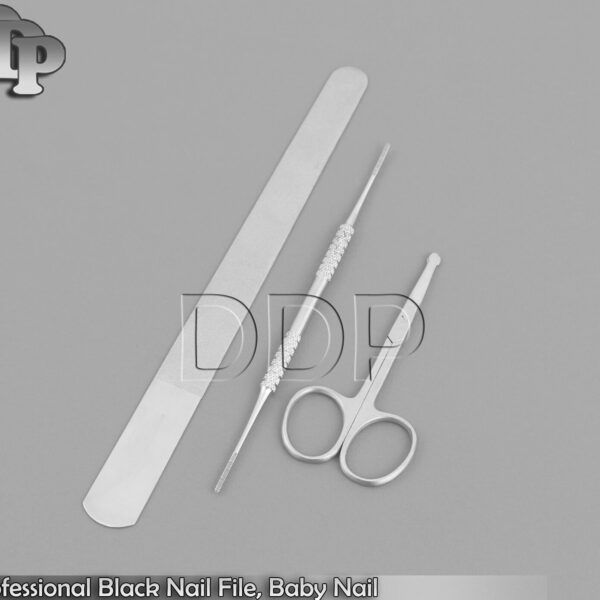 Professional Black Nail File, Baby Nail, Nose, Ear, Eyebrow Hair Scissor BTS-237