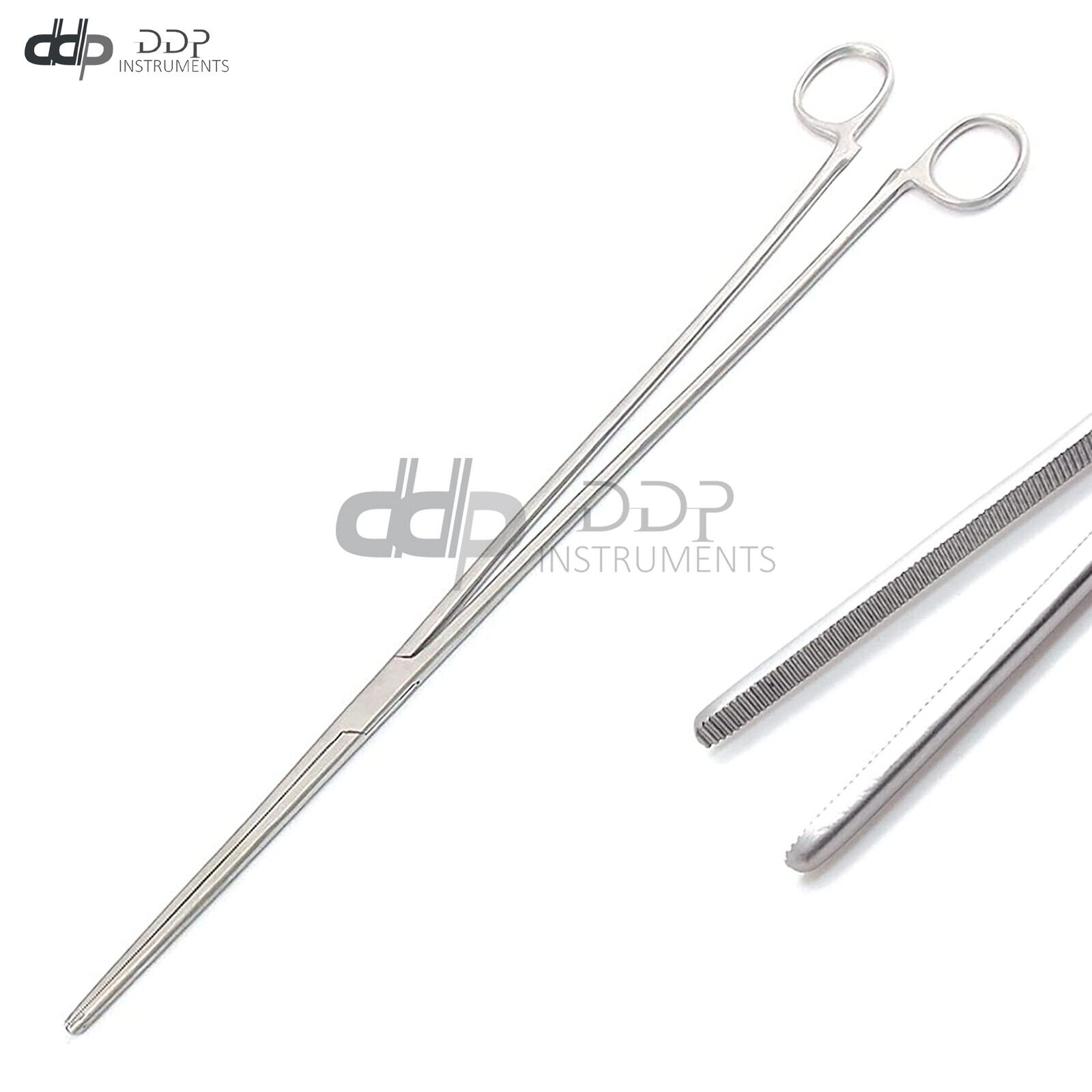 Rochester-Pean-Forceps-Straight-24-HEMOSTAT-Non-Locking-Clamp-374561407210-2