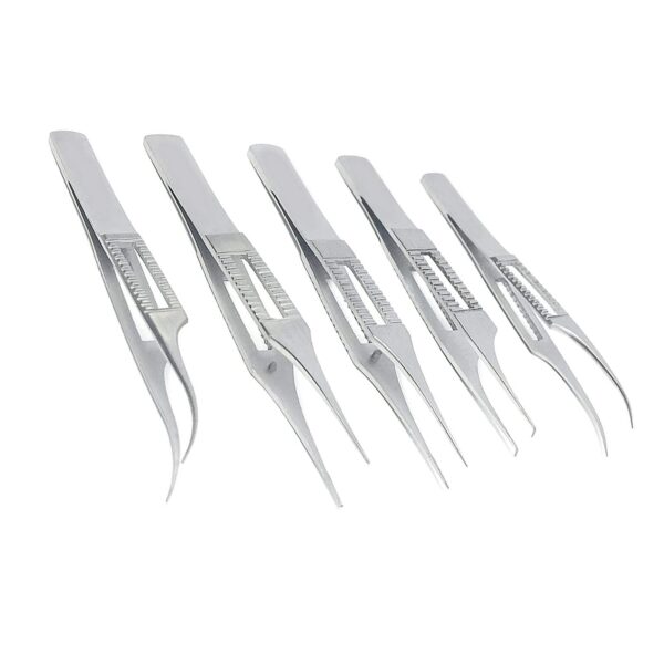 SET OF 5 PCS MICRO EYE HOSKIN OPHTHALMIC FORCEPS SURGICAL INSTRUMENTS