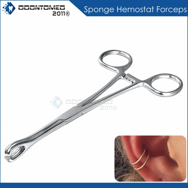 Sponge Clamp Slotted Forceps Septum 6" Surgical Steel Stud Body Piercing Tool