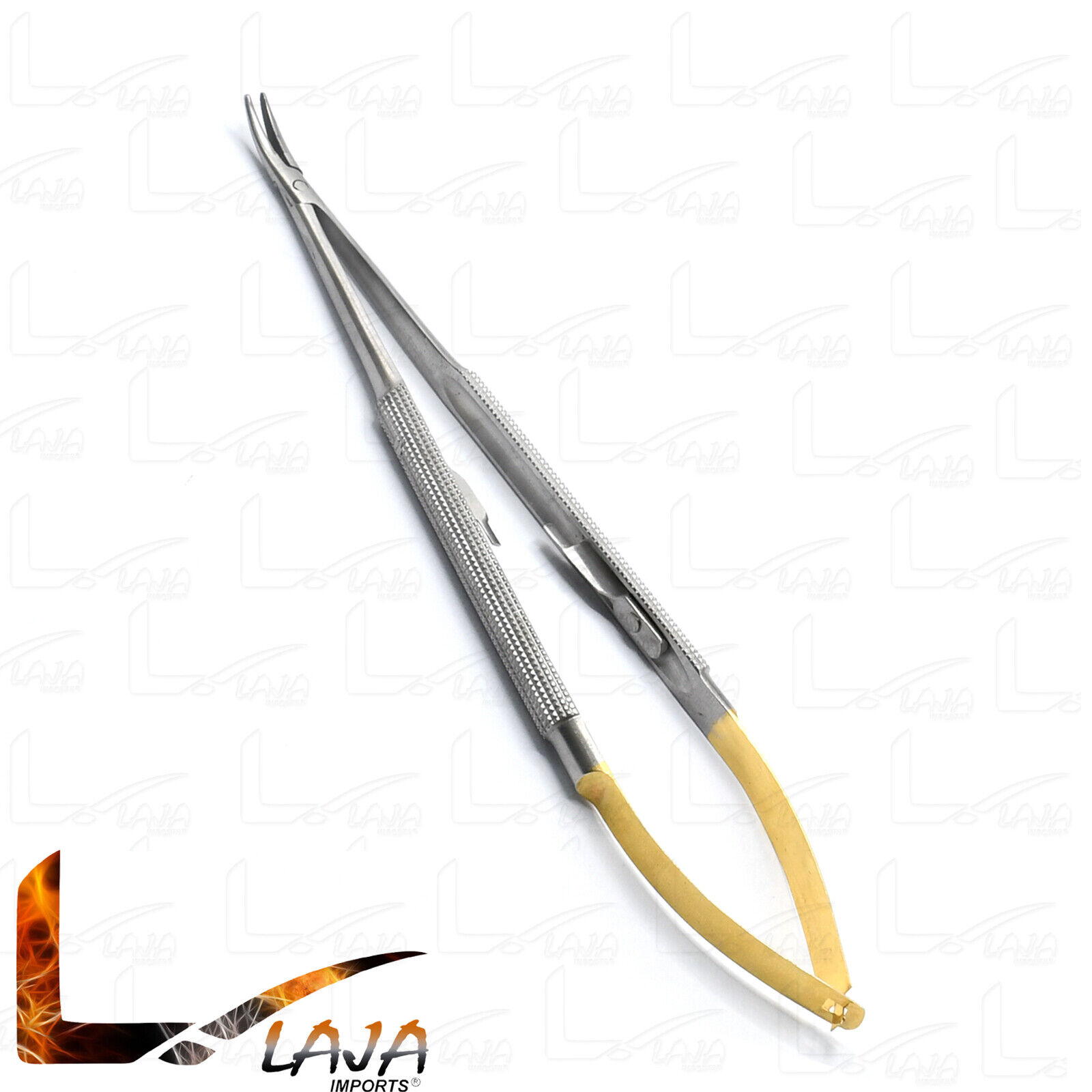 TC-Castroviejo-Needle-Holder-7-Curved-Micro-Dental-Plier-Surgical-Instrument-275353885450
