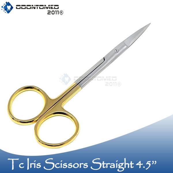 T/C Iris Scissors 4.5" Straight Surgical Dental Instruments