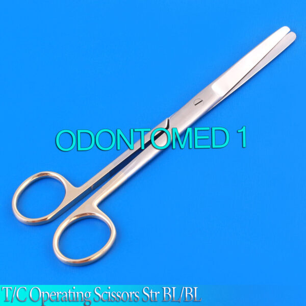 T/C Operating Scissors Blunt/Blunt 7.25" Straight Surgical Instruments