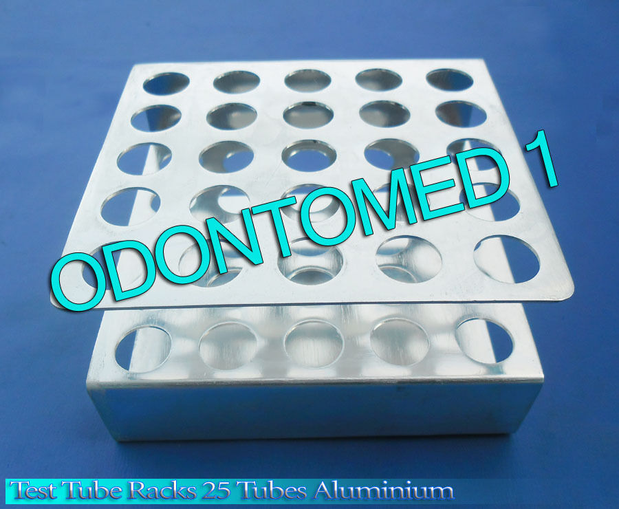 TEST-TUBE-RACKS-25-TUBES-ALUMINIUM-LAB-SUPPLIES-121076109190