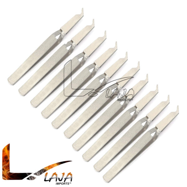 10 Narrow Bracket Removing Placing Tweezers Orthodontic Dental Forceps Stainless