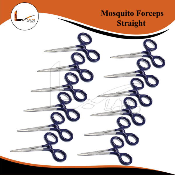 12 Hemostat Mosquito Forceps Navy Blue Dep Handle 5"Straight Surgical Instrument
