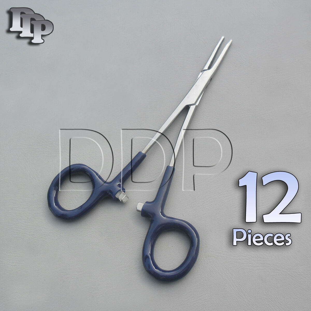 12-Hemostats-Mosquito-Forceps-Surgical-Instruments-Blue-Dep-Handle-5-Straight-121555690421