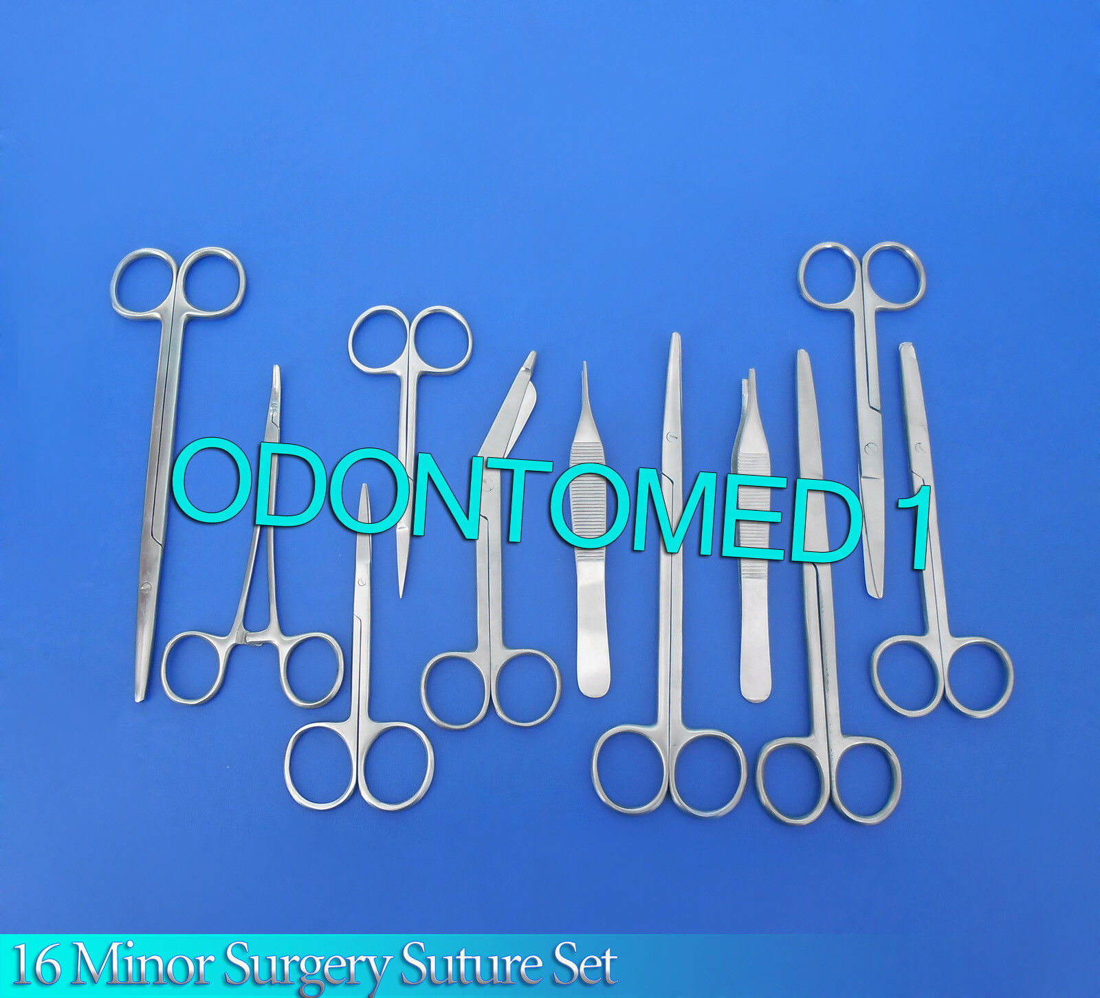 16-INSTRUMENTS-MINOR-SURGERY-SUTURE-KIT-SCISSORS-FORCEP-ODM-518-134297307911