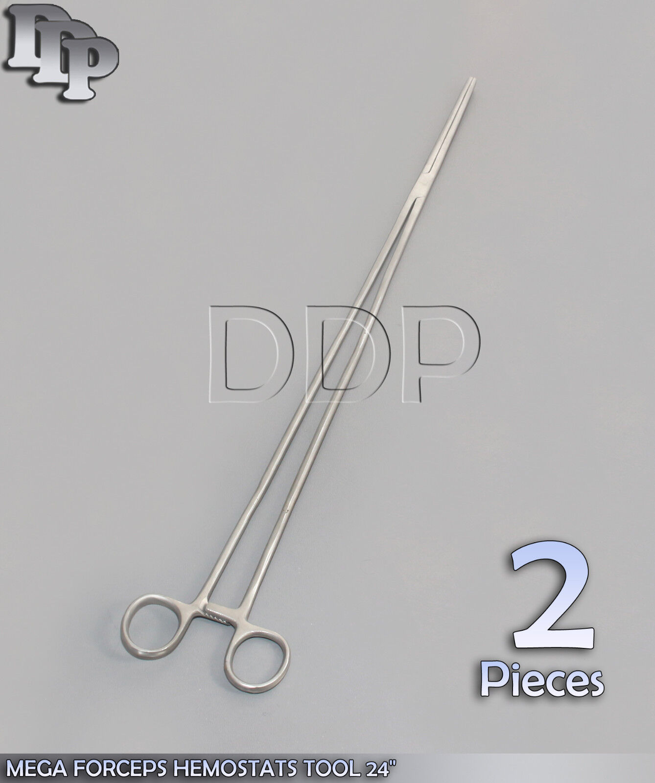 2-MEGA-FORCEPS-HEMOSTATS-TOOL-SSTEEL-24-LONG-STRAIGHT-371237948791