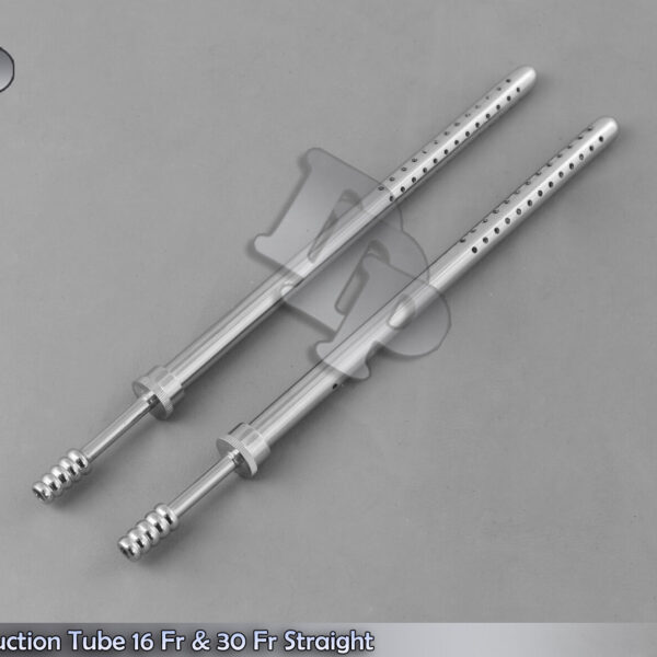 2 Pc POOLE Suction Tube 16 Fr & 30 Fr Straight Surgical Instruments