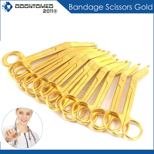 24 Lister Bandage Scissors 5.5" Gold Surgical Stainless Instruments
