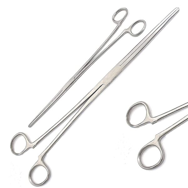 2pc Fishing Set 10''+ 16'' Straight Hemostat Forceps Non-Locking Clamps Stainless Steel