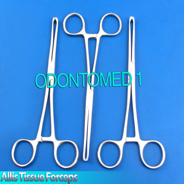 3 Allis Tissue Forceps 6" 4x5 Teeth Veterinary OB/GYN