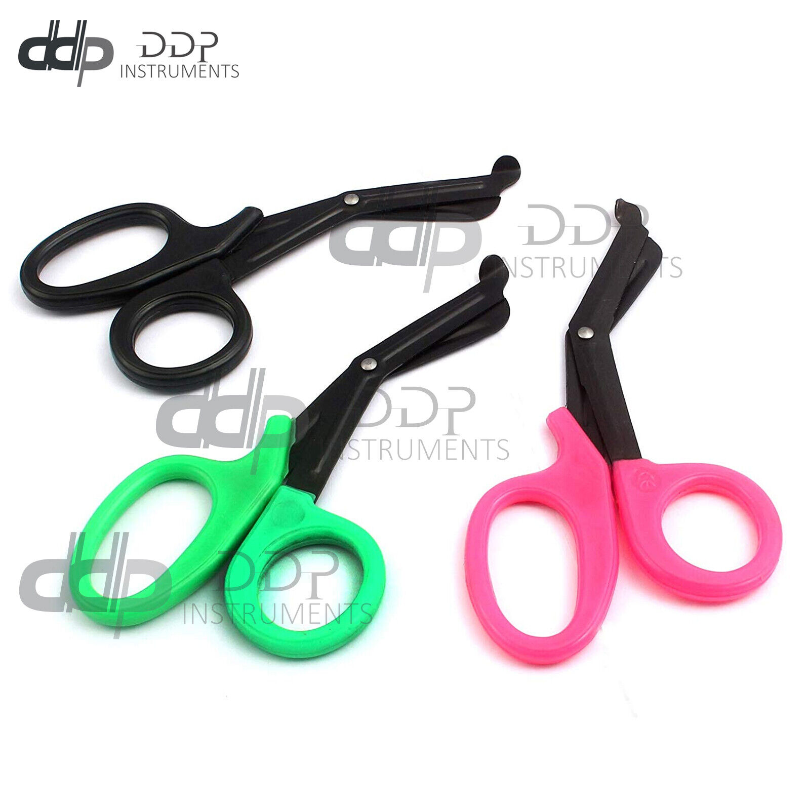 3-Pink-Green-Black-Fluoride-Coated-Trauma-Paramedic-EMT-Shears-Scissors-75-121532339911