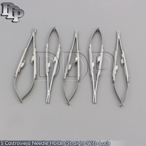 5 O.R GRADE CASTROVIEJO MICRO SURGERY NEEDLE HOLDER 7" STRAIGHT JAWS WITH LOCK