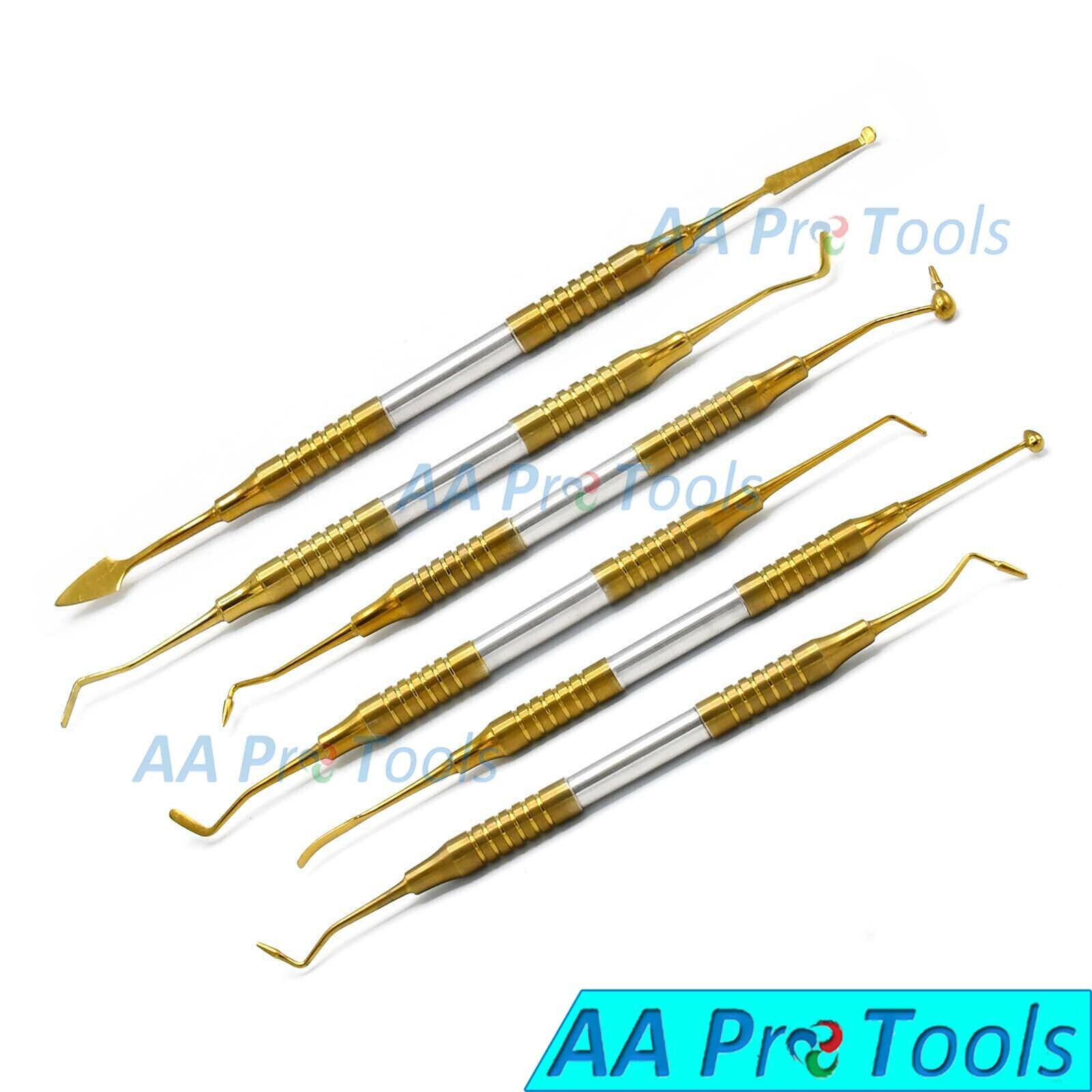 6-Dental-Composite-Filling-Instrument-Gold-Titanium-Coated-Restorative-DN-2189-254348820411