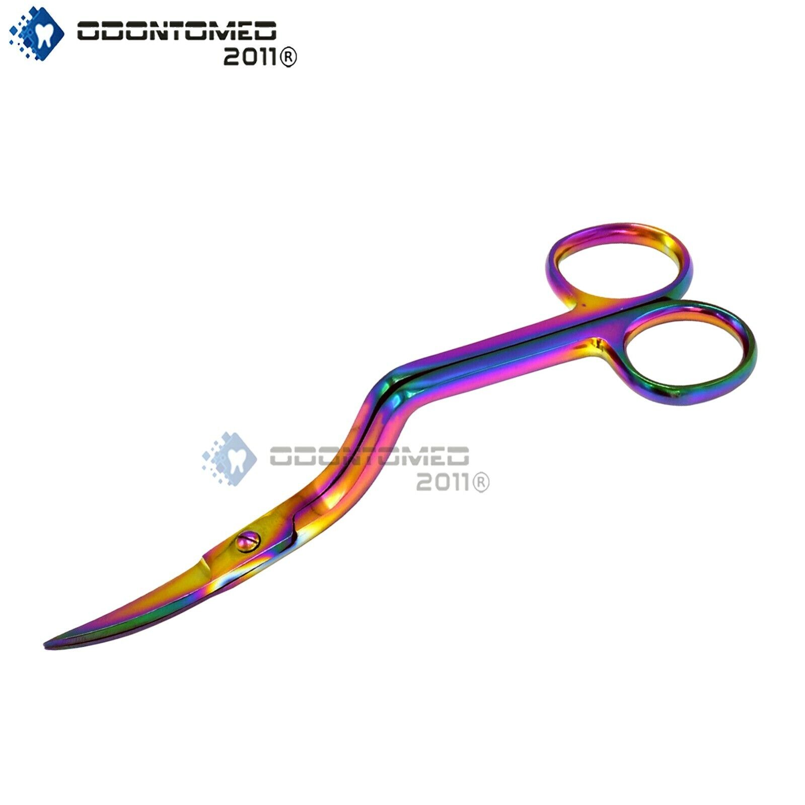6-Pro-Bent-Handle-Curved-Embroidery-Sewing-Scissors-Rainbow-Multi-Color-121042082731