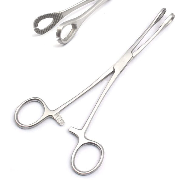 7.5" Sponge Clamp Slotted Forceps Surgical Body Piercing Instruments