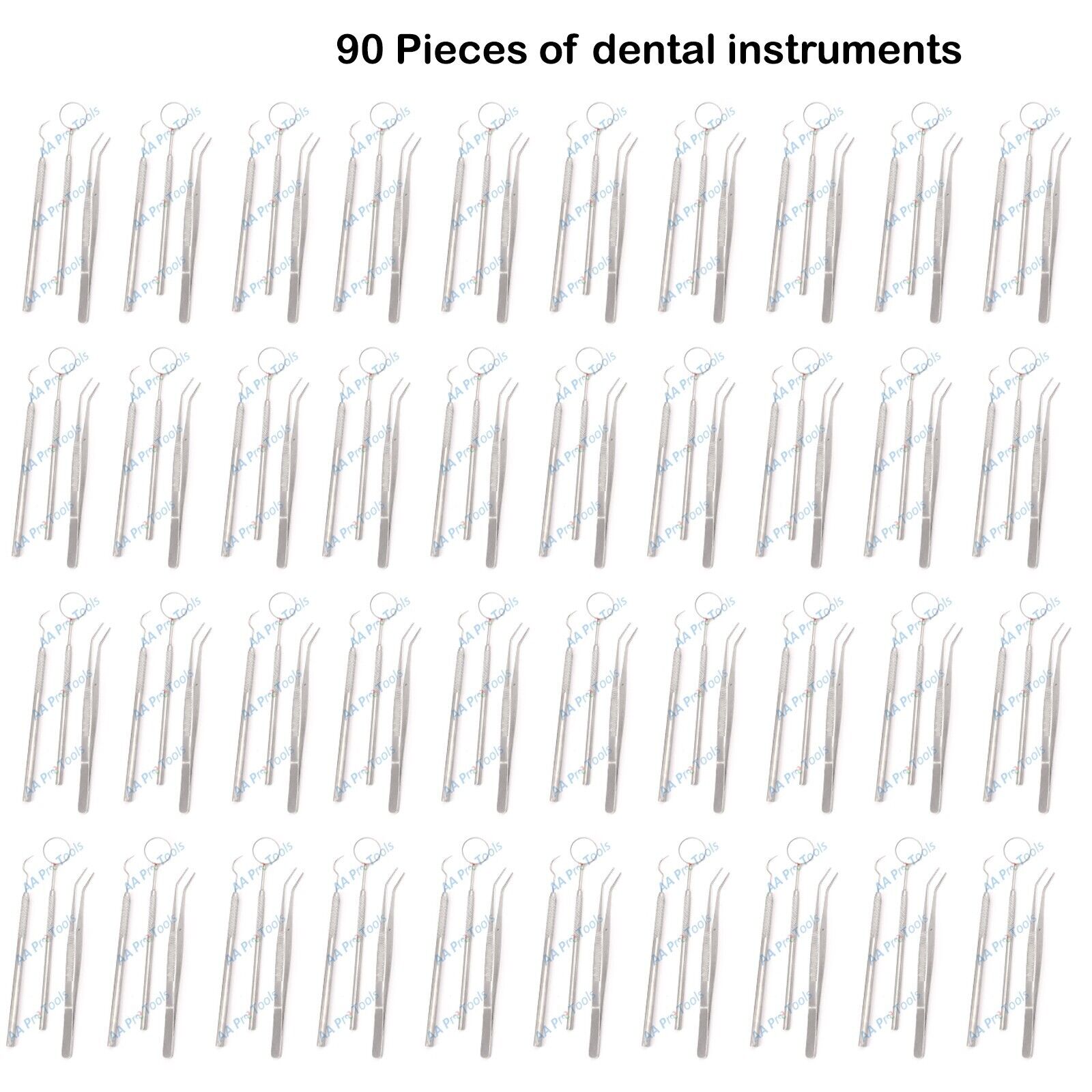 90-Basic-Dental-Instruments-Set-Mirror-Explorer-Pliers-PR-143-253339860011