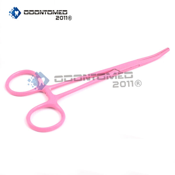 Crile Hemostat Forceps Curved 5.5" Pink Color Surgical Instruments