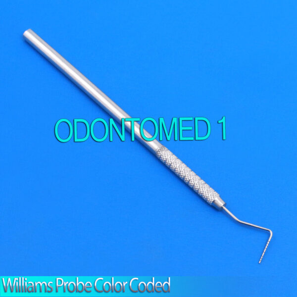 Dental Color Coded Probe Williams Marking Periodontal Stainless Steel Instrument