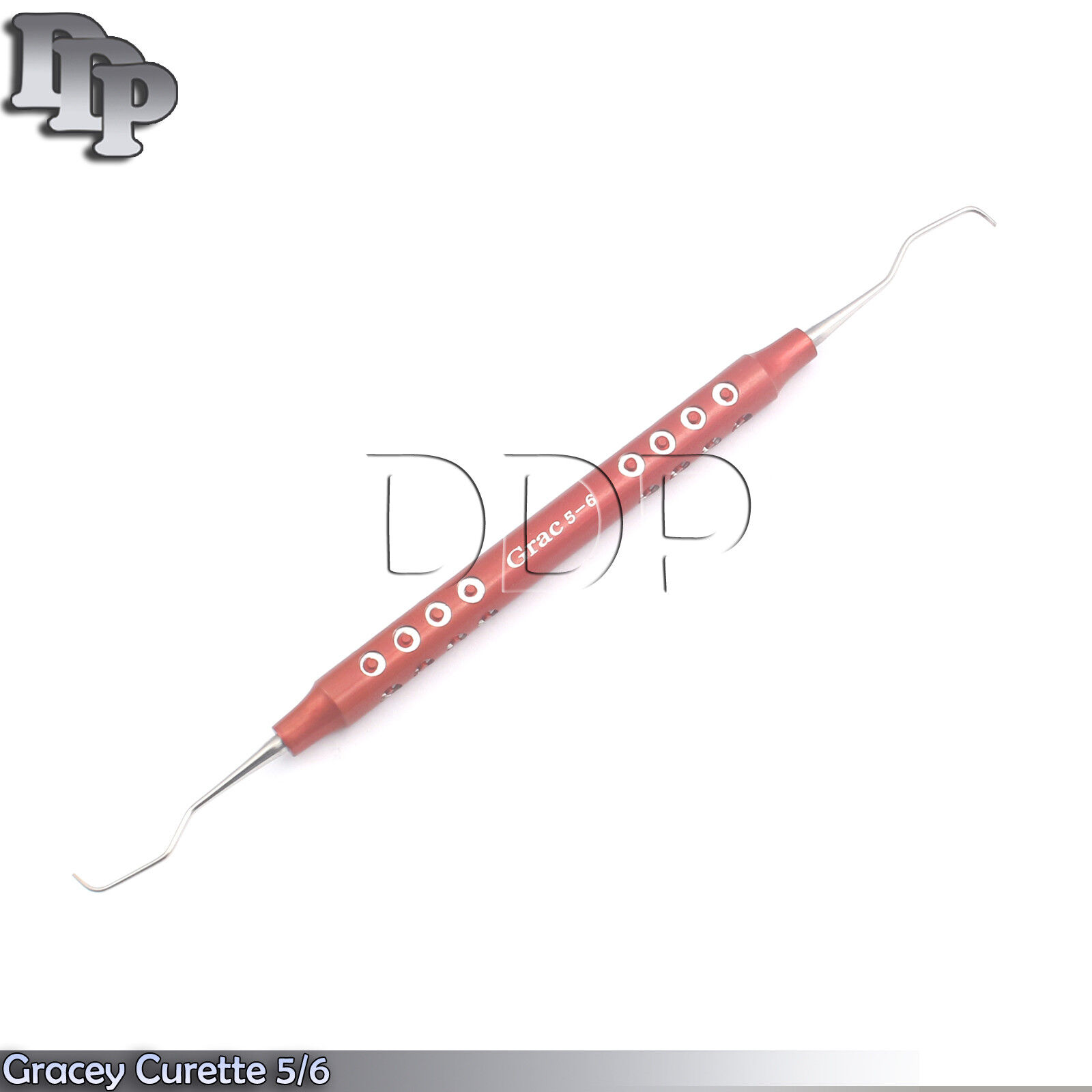 Dental-Gracey-Curette-56-Periodontal-Hollow-Handle-Red-Color-Surgical-Scaler-122996671651
