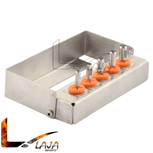 Dental Imt Tissue Punch Kit 5 Pcs Surgical Surgery FREE Bur Holder DN-2237