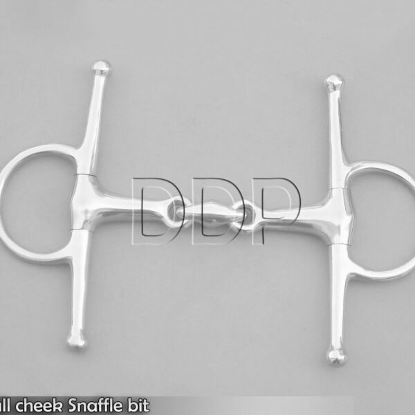 HORSE SIZE 5'' Full Cheek Snaffle Mouth Bit Stainless Steel, BT-0097