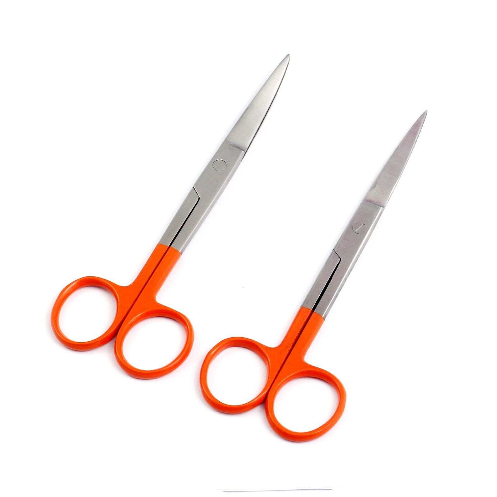 Lot-Of-2-Pcs-Operating-Scissors-55-SharpSharp-StrCvd-Color-Handle-Orange-374599535601