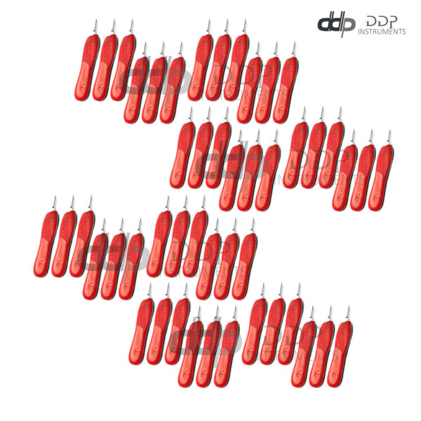 Lot Of 50 Pcs Scalpel Handle Plastic #6 with Red Color Surgical Instruments