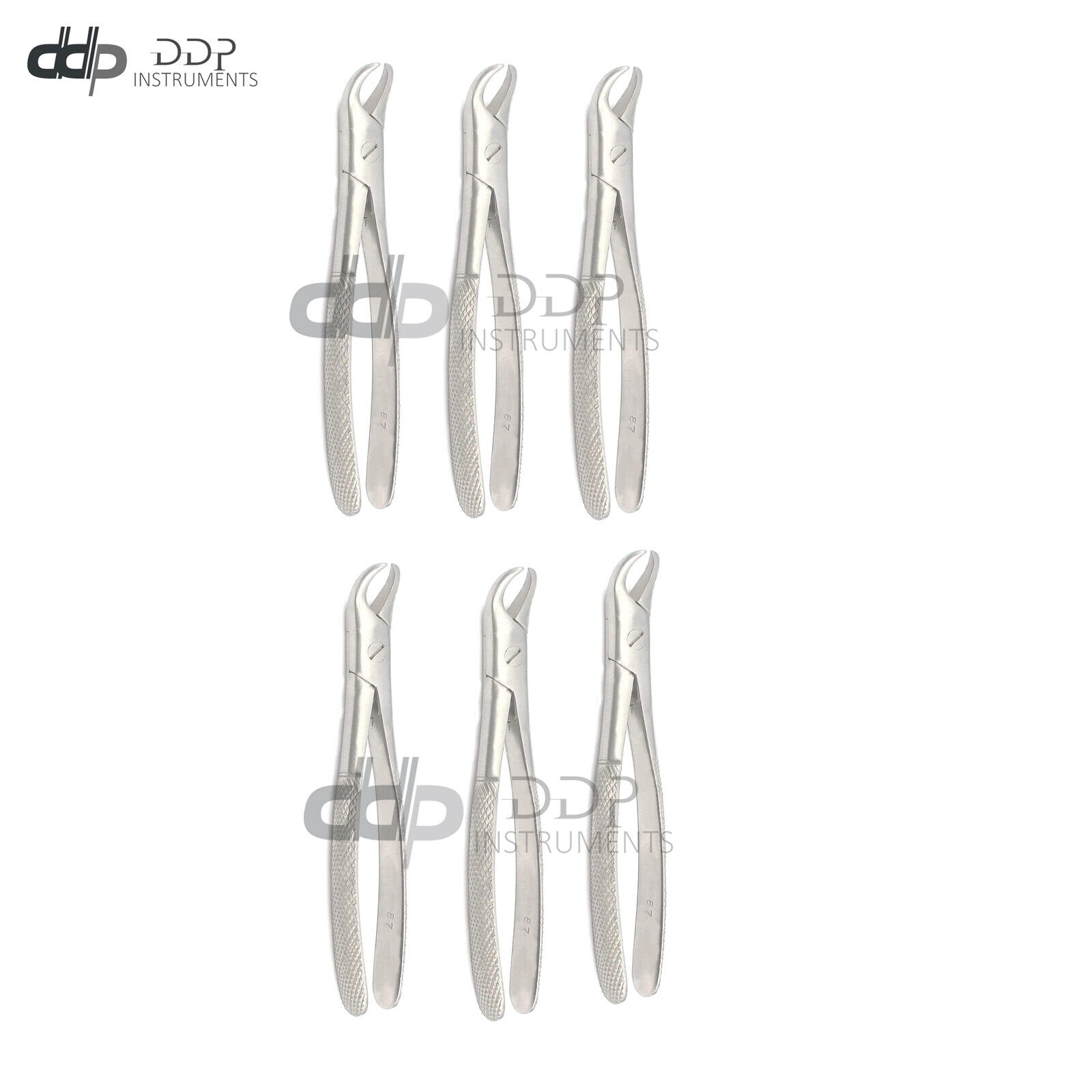 Lot-Of-6-Pieces-Extracting-Dental-forceps-English-pattern-Fig-87-Stainless-Steel-133696452991